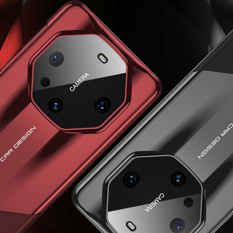 For Huawei Mate 60 Pro GKK Leather Supercar Shockproof Phone Case(Black) - Huawei Cases by GKK | Online Shopping South Africa | PMC TechLife | Buy Now Pay Later Mobicred