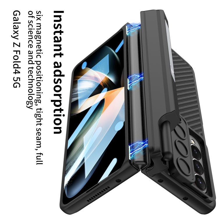 For Samsung Galaxy Z Fold4 GKK Magnetic Hinge Flip Leather Phone Case with Holder(Silver) - Galaxy Z Fold4 5G Cases by GKK | Online Shopping South Africa | PMC TechLife | Buy Now Pay Later Mobicred