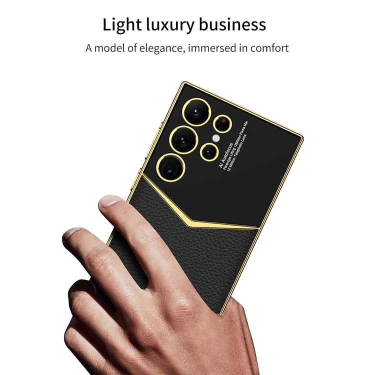 For Samsung Galaxy S24 Ultra 5G GKK Plating Soft TPU + Leather Full Coverage Phone Case without Pen(White) - free shipping - PMC TechLife - Order now!