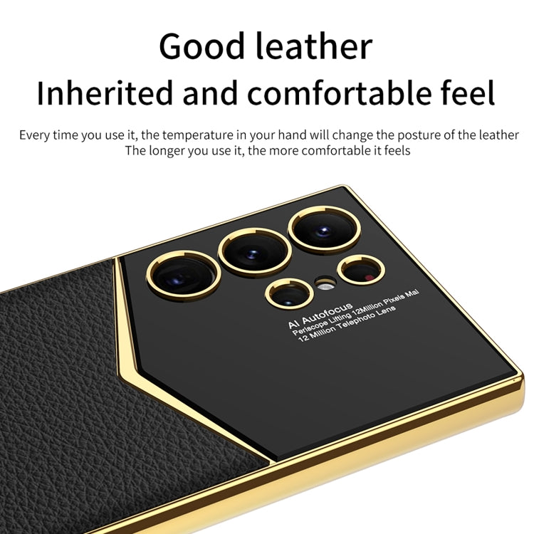 For Samsung Galaxy S24 Ultra 5G GKK Plating Soft TPU + Leather Full Coverage Phone Case without Pen(White) - free shipping - PMC TechLife - Order now!