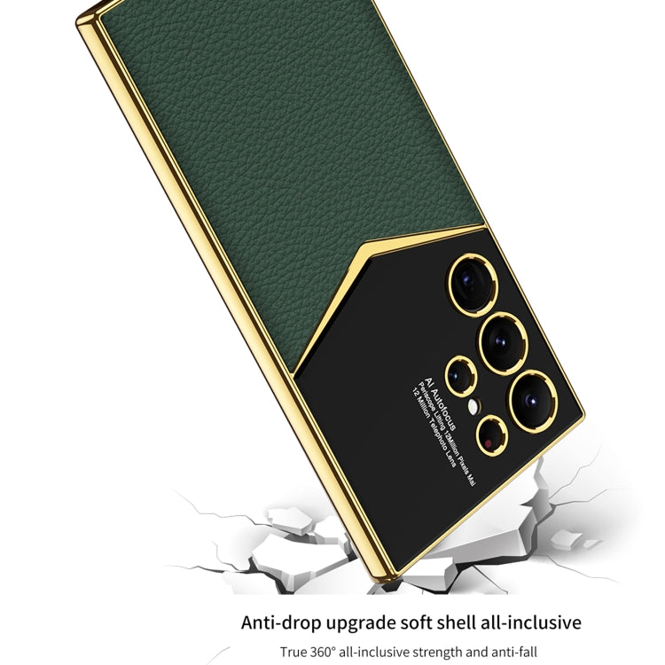 For Samsung Galaxy S24 Ultra 5G GKK Plating Soft TPU + Leather Full Coverage Phone Case without Pen(Black) - free shipping - PMC TechLife - Order now!