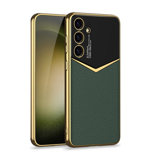 For Samsung Galaxy S24 5G GKK Plating Soft TPU + Leather Full Coverage Phone Case without Pen(Green) - Galaxy S24 5G Cases by GKK | Online Shopping South Africa | PMC Jewellery | Buy Now Pay Later Mobicred