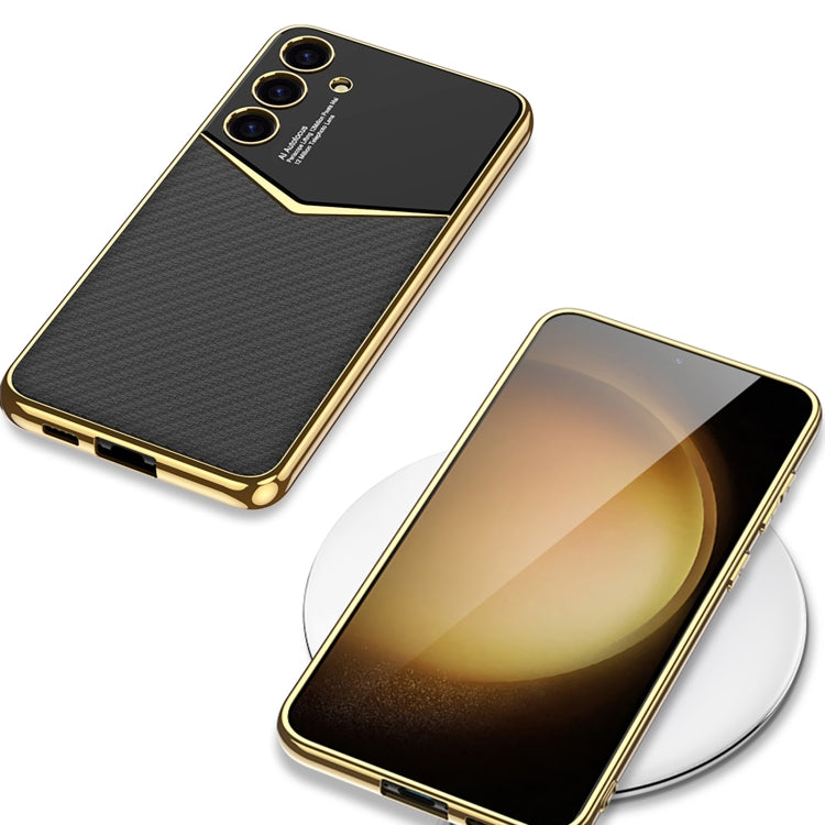 For Samsung Galaxy S24+ 5G GKK Plating Soft TPU + Leather Full Coverage Phone Case without Pen(White) - Galaxy S24+ 5G Cases by GKK | Online Shopping South Africa | PMC TechLife | Buy Now Pay Later Mobicred