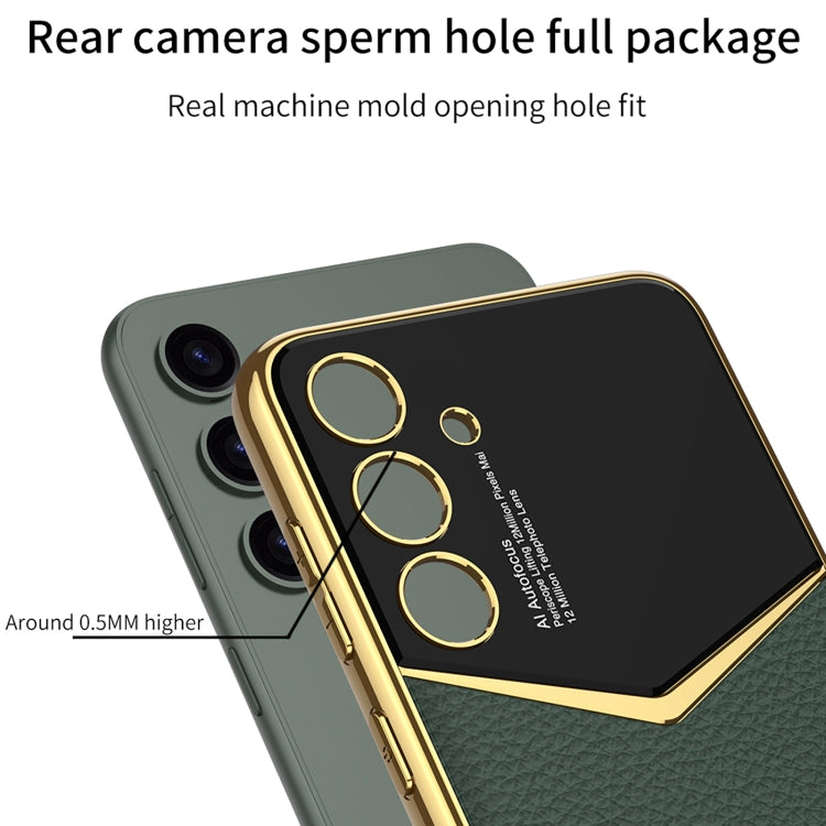 For Samsung Galaxy S24+ 5G GKK Plating Soft TPU + Leather Full Coverage Phone Case without Pen(Purple) - Galaxy S24+ 5G Cases by GKK | Online Shopping South Africa | PMC TechLife | Buy Now Pay Later Mobicred