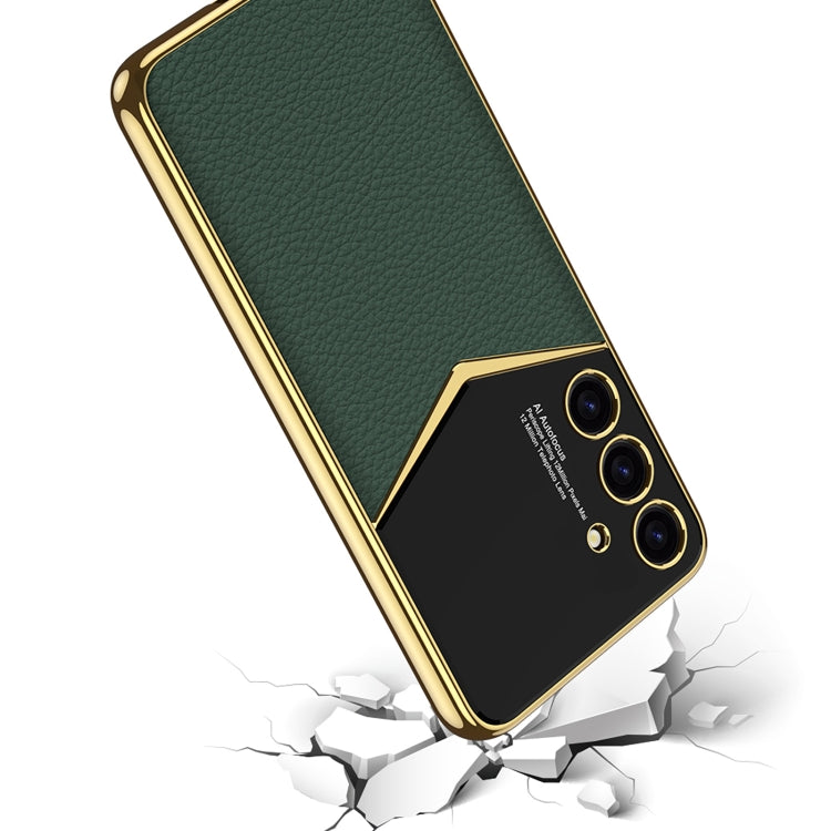 For Samsung Galaxy S24+ 5G GKK Plating Soft TPU + Leather Full Coverage Phone Case without Pen(Purple) - Galaxy S24+ 5G Cases by GKK | Online Shopping South Africa | PMC TechLife | Buy Now Pay Later Mobicred