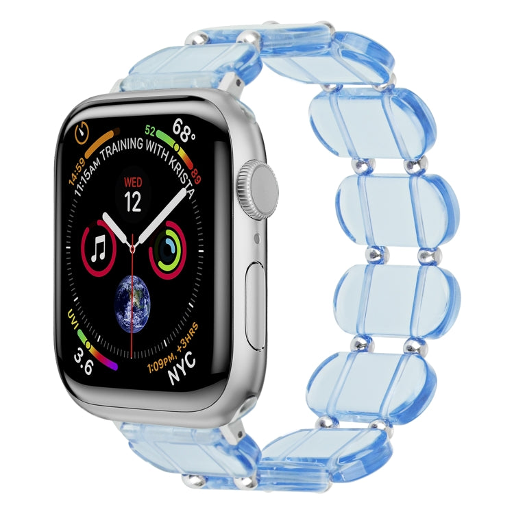 For Apple Watch SE 40mm Stretch Resin Watch Band(Transparent Blue) - free shipping - PMC TechLife - Order now!