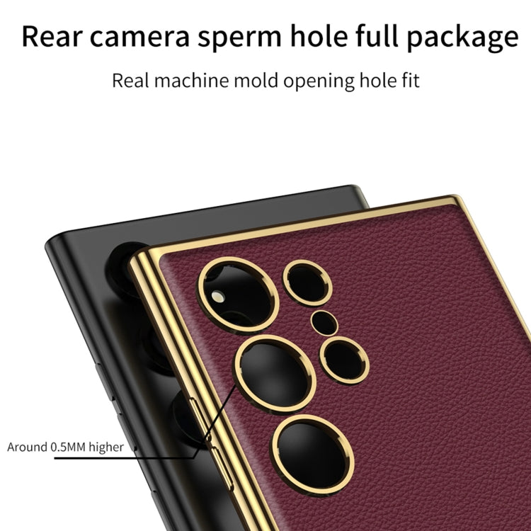 For Samsung Galaxy S24 Ultra 5G GKK Plating TPU + Leather Full Coverage Phone Case(Black) - Galaxy S24 Ultra 5G Cases by GKK | Online Shopping South Africa | PMC TechLife | Buy Now Pay Later Mobicred