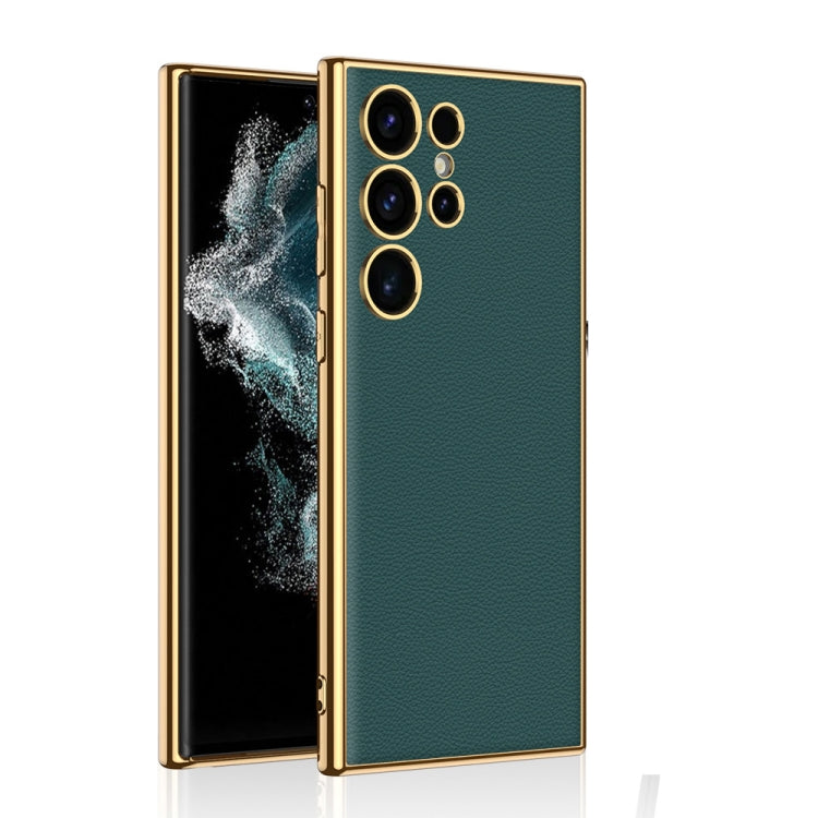 For Samsung Galaxy S24 Ultra 5G GKK Plating TPU + Leather Full Coverage Phone Case(Green) - free shipping - PMC TechLife - Order now!