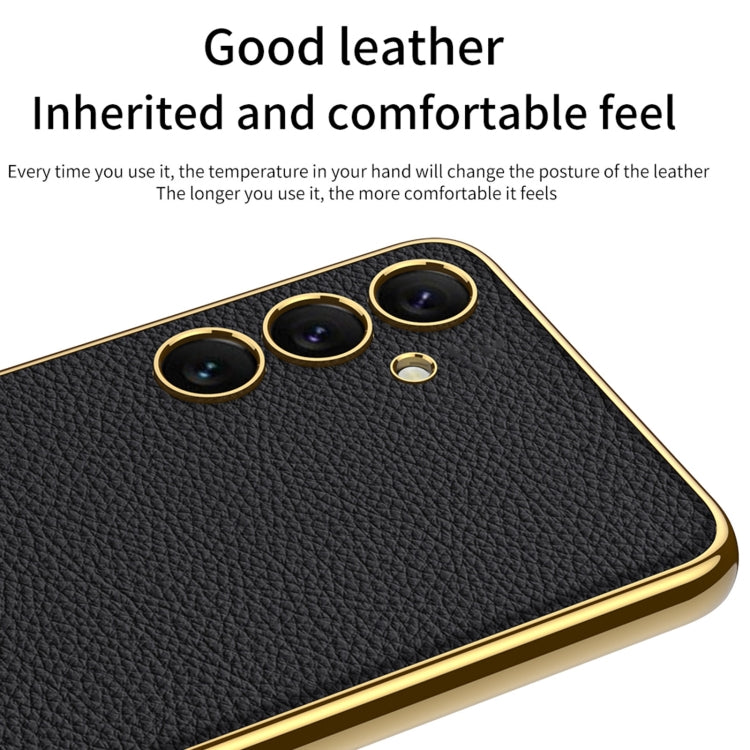 For Samsung Galaxy S24+ 5G GKK Plating TPU + Leather Full Coverage Phone Case(Black) - free shipping - PMC TechLife - Order now!