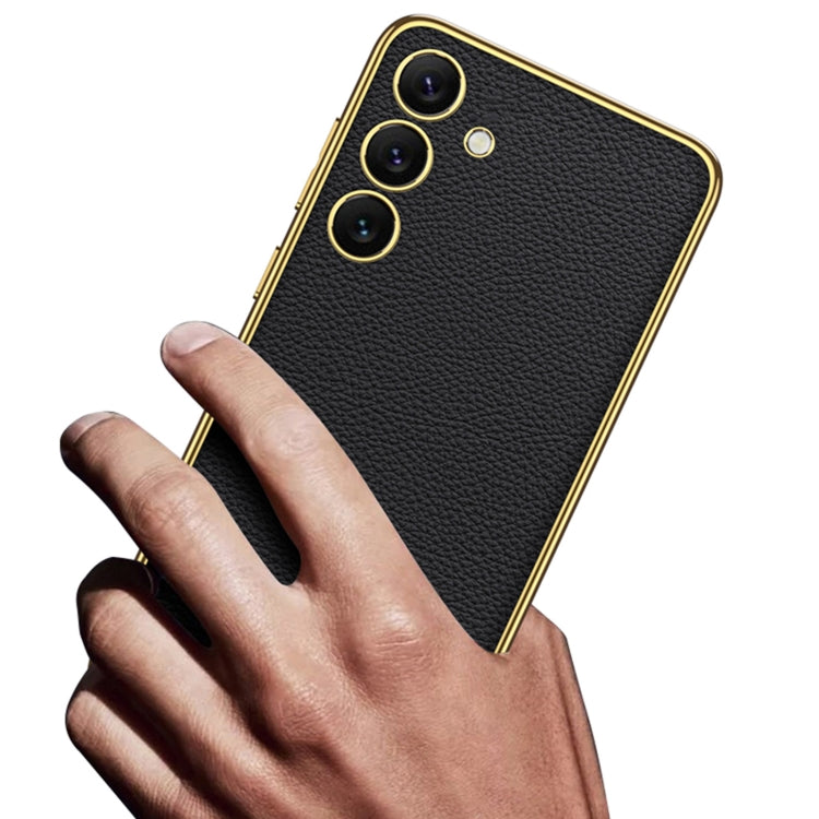 For Samsung Galaxy S24+ 5G GKK Plating TPU + Leather Full Coverage Phone Case(Black) - free shipping - PMC TechLife - Order now!