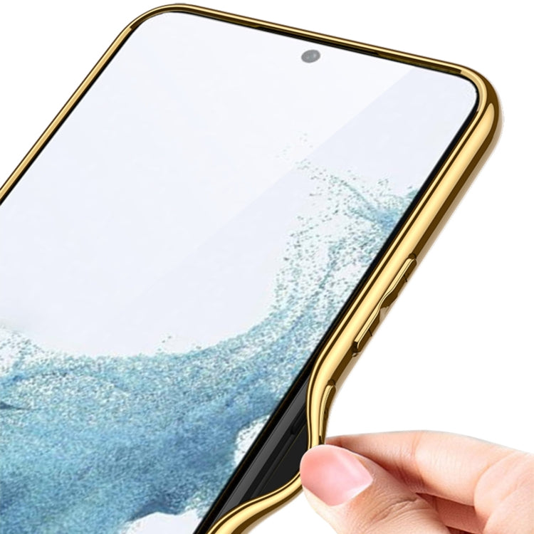 For Samsung Galaxy S24+ 5G GKK Plating TPU + Leather Full Coverage Phone Case(Carbon Fiber) - free shipping - PMC TechLife - Order now!