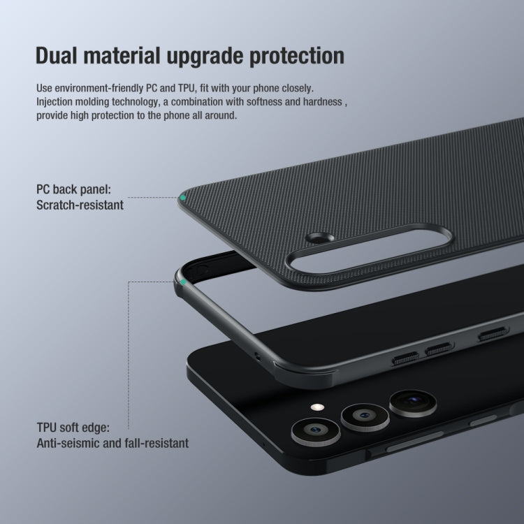 For Samsung Galaxy A55 NILLKIN Frosted Shield Pro PC + TPU Phone Case(Blue) - Galaxy Phone Cases by NILLKIN | Online Shopping South Africa | PMC TechLife | Buy Now Pay Later Mobicred