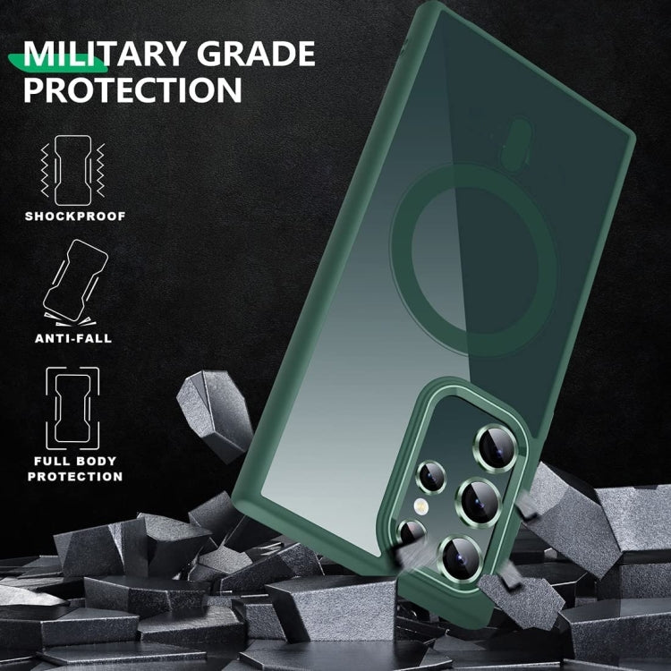 For Samsung Galaxy S24 Ultra 5G Acrylic PC MagSafe Magnetic Phone Case(Green) - Galaxy S24 Ultra 5G Cases by PMC TechLife | Online Shopping South Africa | PMC TechLife | Buy Now Pay Later Mobicred