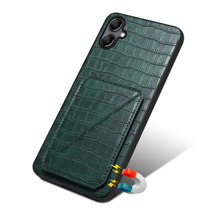 For Samsung Galaxy S23+ 5G Denior Imitation Crocodile Leather Back Phone Case with Holder(Green) - Galaxy S23+ 5G Cases by Denior | Online Shopping South Africa | PMC Jewellery