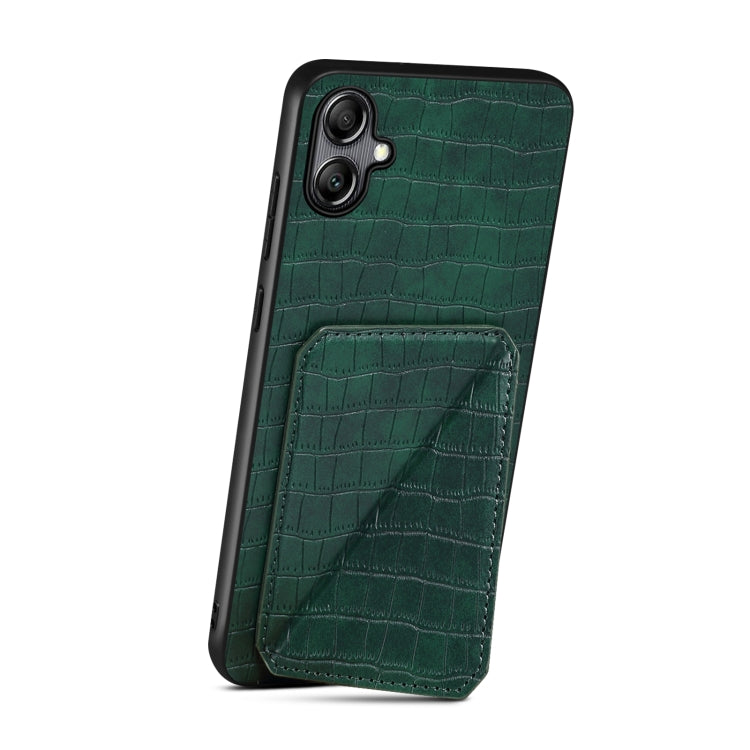 For Samsung Galaxy A34 5G Denior Imitation Crocodile Leather Back Phone Case with Holder(Green) - Galaxy Phone Cases by Denior | Online Shopping South Africa | PMC TechLife | Buy Now Pay Later Mobicred