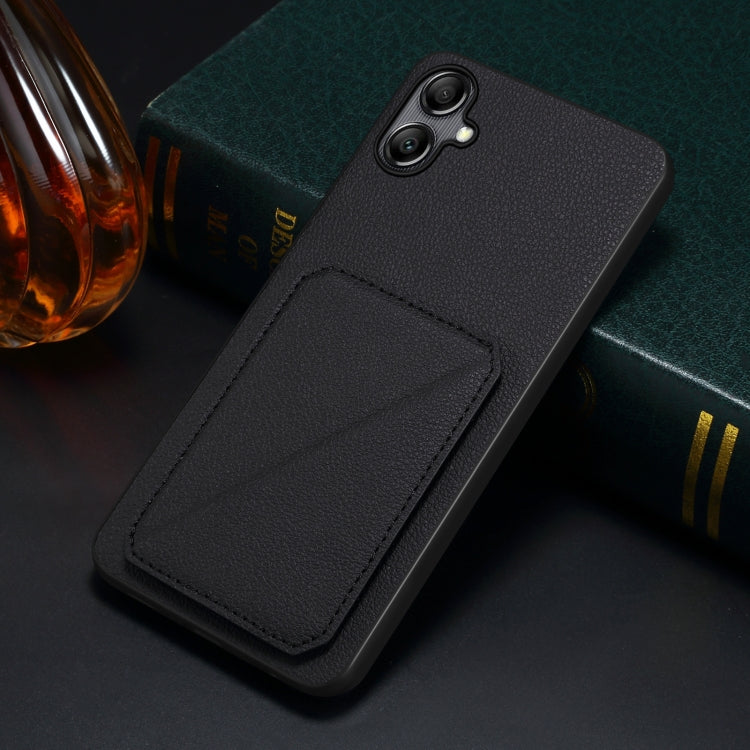 For Samsung Galaxy S23 FE 5G Denior Imitation Calf Leather Back Phone Case with Holder(Black) - free shipping - PMC TechLife - Order now!