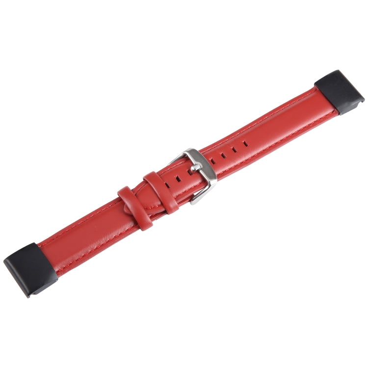 Compatible with Garmin Fenix 7X 26mm Plain Weave Genuine Leather Watch Band(Red) - free shipping - PMC TechLife - Order now!