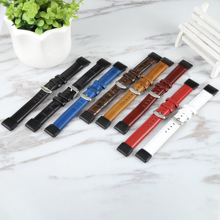 Compatible with Garmin Fenix 7X 26mm Plain Weave Genuine Leather Watch Band(Wine Red) - free shipping - PMC TechLife - Order now!
