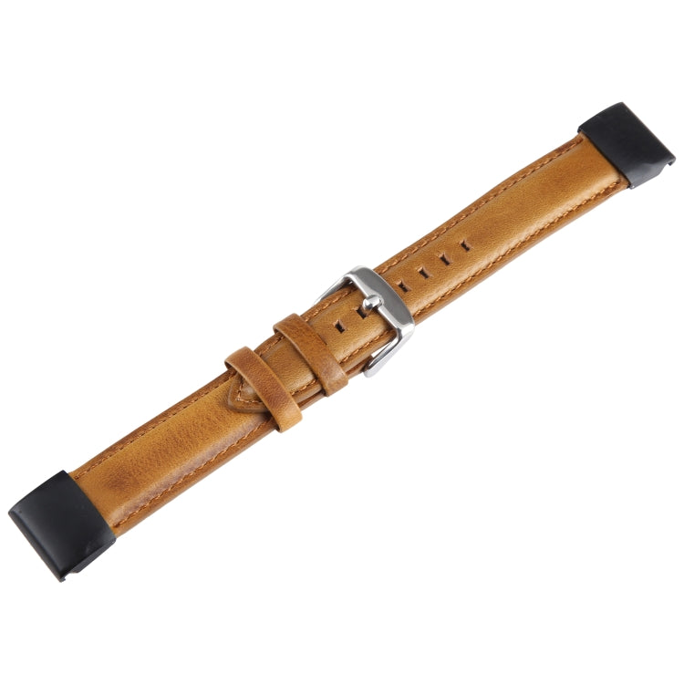 Compatible with Garmin Fenix 7S 20mm  Plain Weave Genuine Leather Watch Band(Brown) - free shipping - PMC TechLife - Order now!