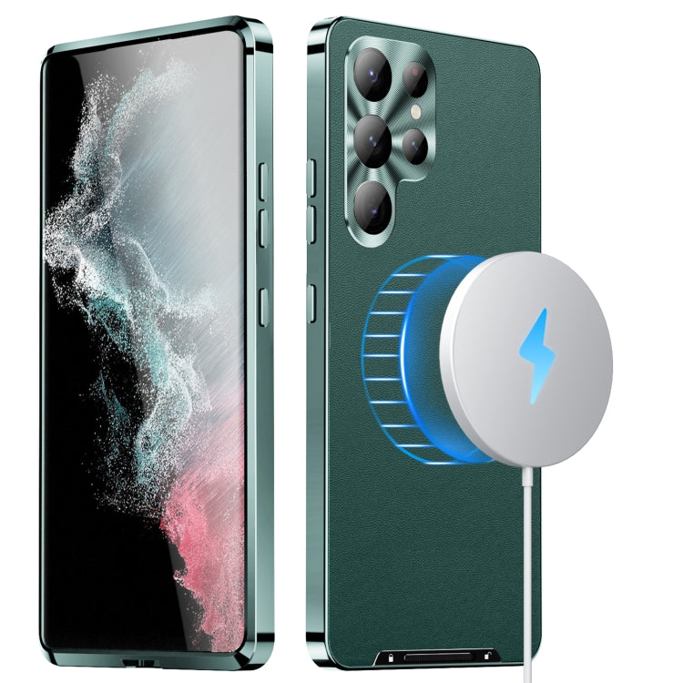 For Samsung Galaxy S24 Ultra 5G MagSafe Magnetic Plain Metal Phone Case(Green) - free shipping - PMC TechLife - Order now!