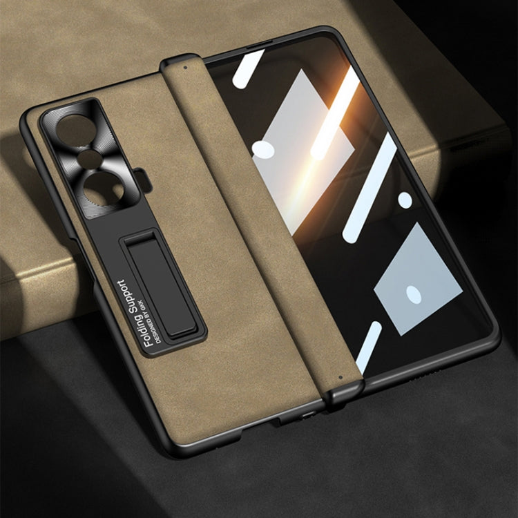 For Honor Magic VS GKK Integrated Frosted Fold Hinge Privacy Leather Phone Case with Holder(Black) - free shipping - PMC TechLife - Order now!