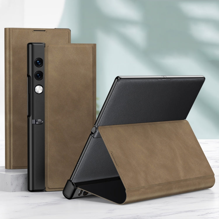 For Honor V Purse GKK Frosted Leather Fold Phone Case(Brown) - free shipping - PMC TechLife - Order now!