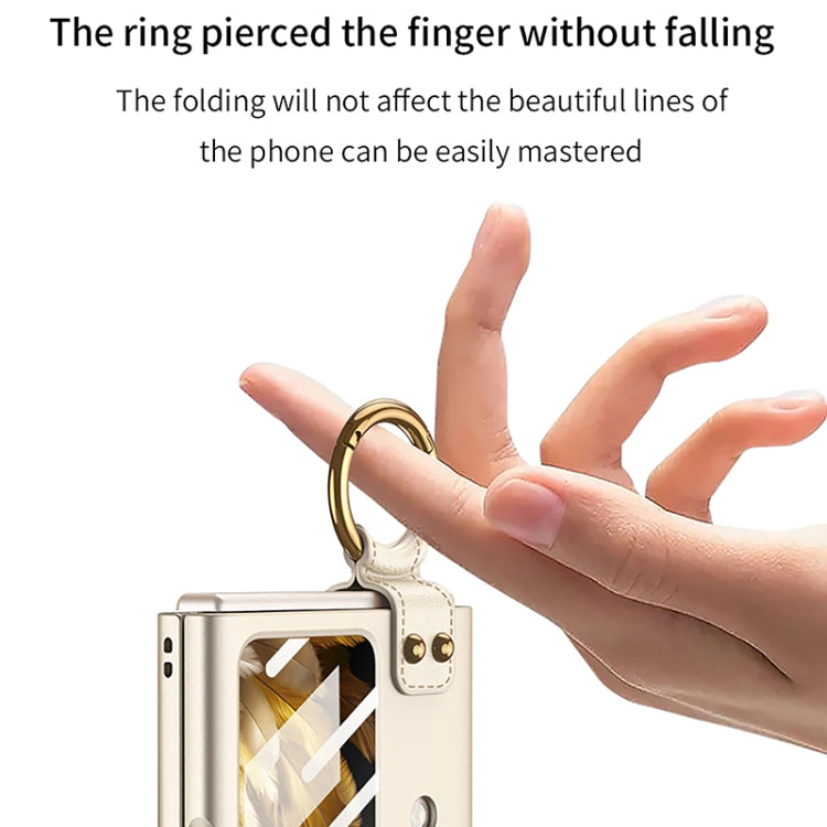 For OPPO Find N3 Flip GKK Integrated Ultra-thin Full Coverage Phone Case with Ring Holder(Black) - Find N3 Flip Cases by GKK | Online Shopping South Africa | PMC TechLife | Buy Now Pay Later Mobicred