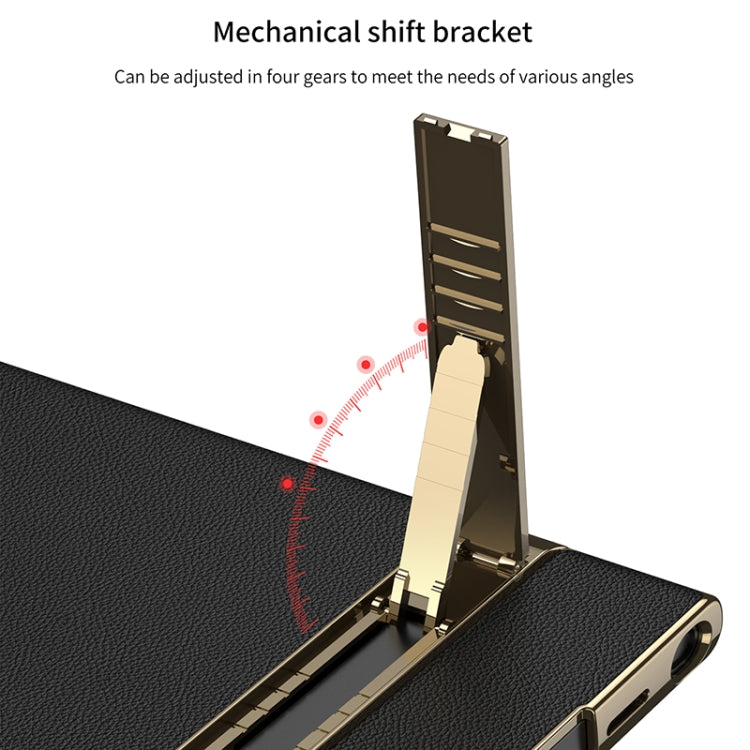 For Samsung Galaxy S24 Ultra 5G GKK Triumph Ultra-Thin Plain Leather Phone Case with Holder(Silver) - Galaxy S24 Ultra 5G Cases by GKK | Online Shopping South Africa | PMC TechLife | Buy Now Pay Later Mobicred