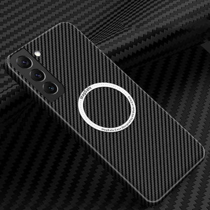 For Samsung Galaxy S24+ 5G Carbon Fiber Texture MagSafe Magnetic Phone Case(Black) - Galaxy S24+ 5G Cases by PMC Jewellery | Online Shopping South Africa | PMC Jewellery