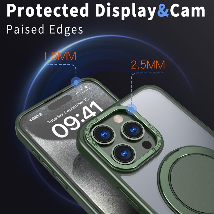 For iPhone 15 Pro Max 360-degree Rotating MagSafe Magnetic Holder Phone Case(Green) - free shipping - PMC TechLife - Order now!