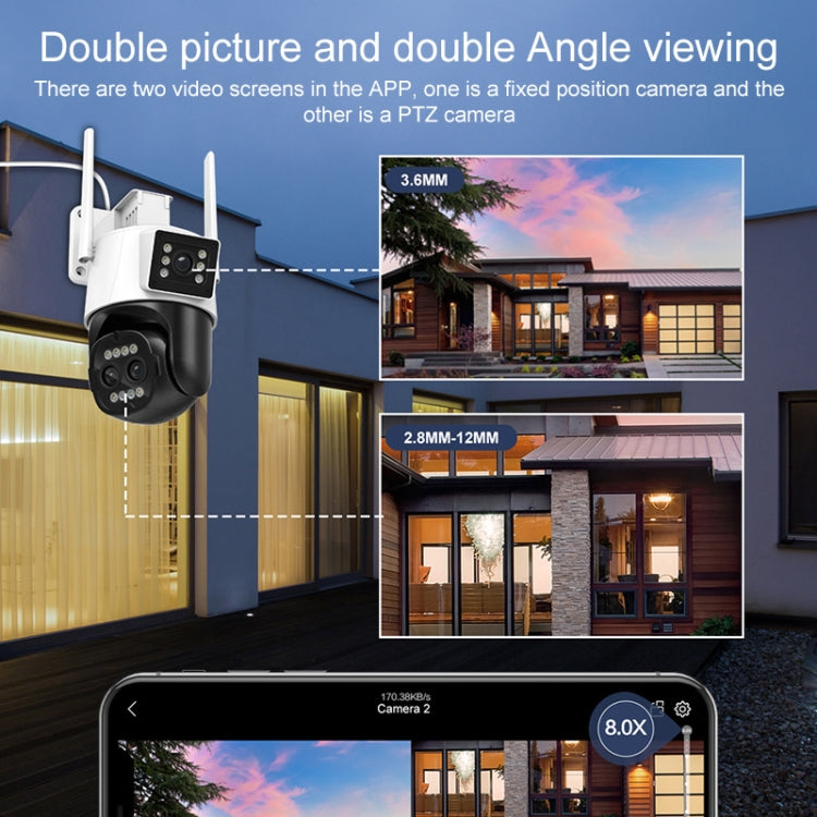 QX103 Humanoid Recognition AI Alarm WiFi Dome Dual IP Camera(AU Plug) - free shipping - PMC TechLife - Order now!