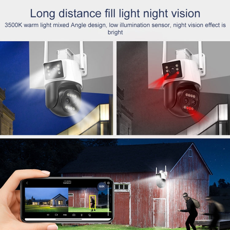 QX103 Humanoid Recognition AI Alarm WiFi Dome Dual IP Camera(AU Plug) - free shipping - PMC TechLife - Order now!