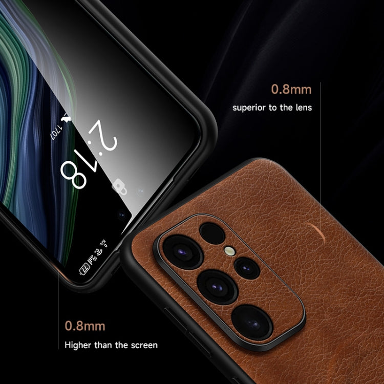 For Samsung Galaxy S24 5G SULADA Stitching Leather MagSafe Magnetic Phone Case(Brown) - Galaxy S24 5G Cases by SULADA | Online Shopping South Africa | PMC TechLife