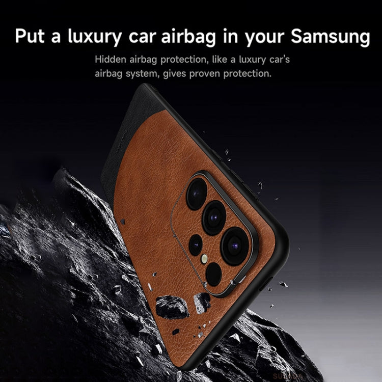 For Samsung Galaxy S24+ 5G SULADA Stitching Leather MagSafe Magnetic Phone Case(Grey) - Galaxy S24+ 5G Cases by SULADA | Online Shopping South Africa | PMC TechLife