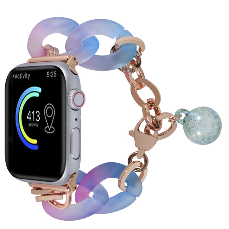 For Apple Watch Series 6 44mm Gradient Resin Chain Watch Band(Blue) - free shipping - PMC TechLife - Order now!