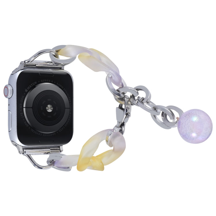 For Apple Watch Series 2 42mm Gradient Resin Chain Watch Band(Purple) - free shipping - PMC TechLife - Order now!