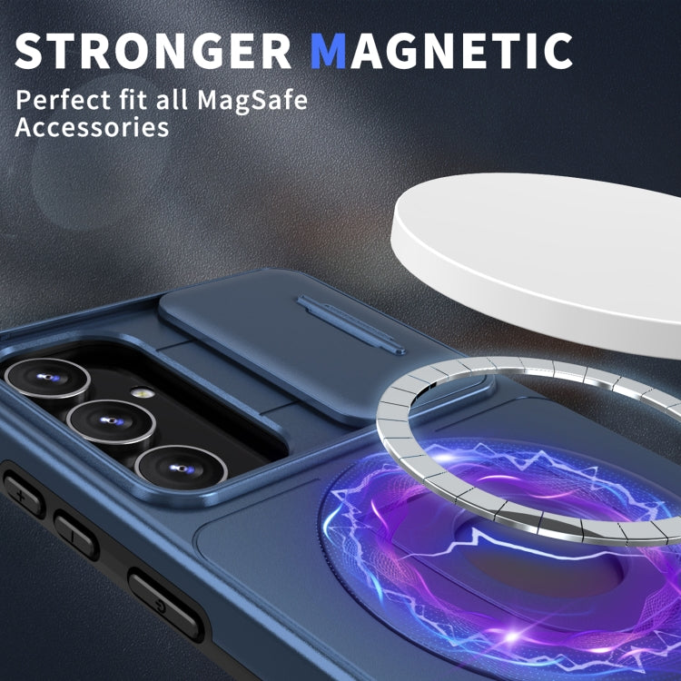 For Samsung Galaxy S23 5G Camshield MagSafe Ring Holder Armor Phone Case(Blue) - Galaxy S23 5G Cases by PMC TechLife | Online Shopping South Africa | PMC TechLife