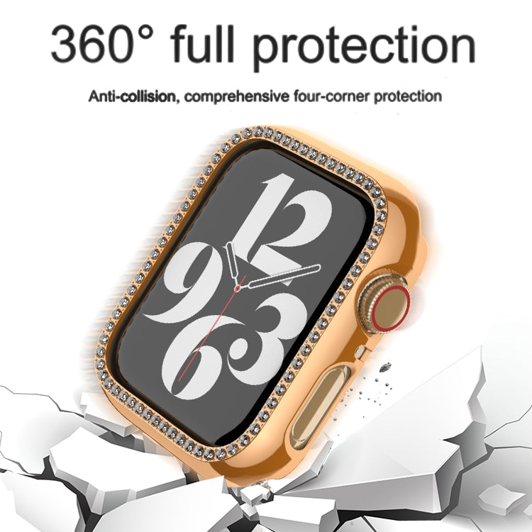 For Apple Watch Series 3 / 2 / 1 38mm Plating Row Diamond Hollow PC Watch Case(Rose Pink) - free shipping - PMC TechLife - Order now!