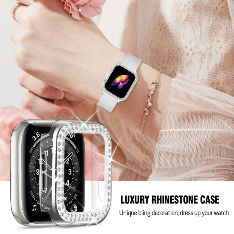 For Apple Watch Series 3 / 2 / 1 38mm Plating Dual-Row Diamond Hollow PC Watch Case(Black) - free shipping - PMC TechLife - Order now!