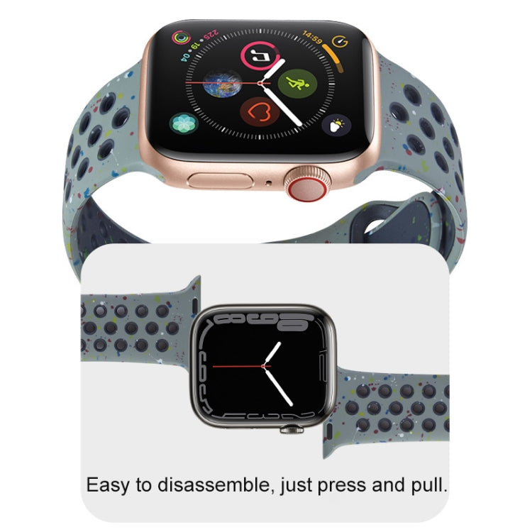 For Apple Watch Series 9 45mm Coloful Silicone Watch Band(Midnight Black Brown) - Watch Bands by PMC Jewellery | Online Shopping South Africa | PMC Jewellery