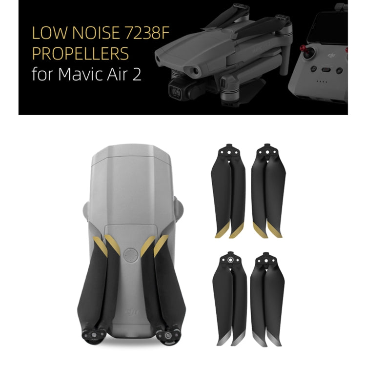 2 Pairs Sunnylife 7238F-2 For DJI Mavic Air 2 / Air 2S Low Noise Quick-release Propellers(Silver) - DIY Propeller by PMC TechLife | Online Shopping South Africa | PMC TechLife | Buy Now Pay Later Mobicred