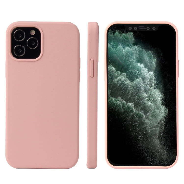 For iPhone 12 / 12 Pro Solid Color Liquid Silicone Shockproof Protective Case(Yellow) - iPhone 12 / 12 Pro Cases by PMC TechLife | Online Shopping South Africa | PMC TechLife