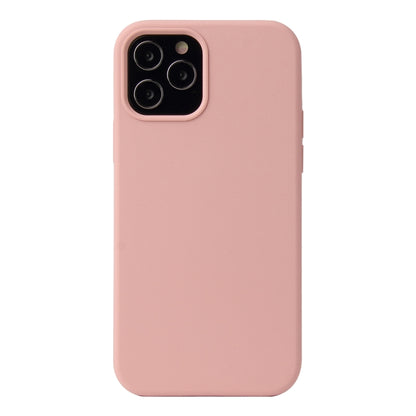 For iPhone 12 / 12 Pro Solid Color Liquid Silicone Shockproof Protective Case(Sakura Pink) - iPhone 12 / 12 Pro Cases by PMC Jewellery | Online Shopping South Africa | PMC Jewellery