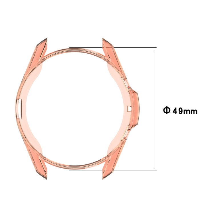 For Samsung Galaxy Watch 3 45mm Electroplating Hollow Half-pack TPU Protective Case(Fink) - Watch Cases by ENKAY | Online Shopping South Africa | PMC Jewellery | Buy Now Pay Later Mobicred