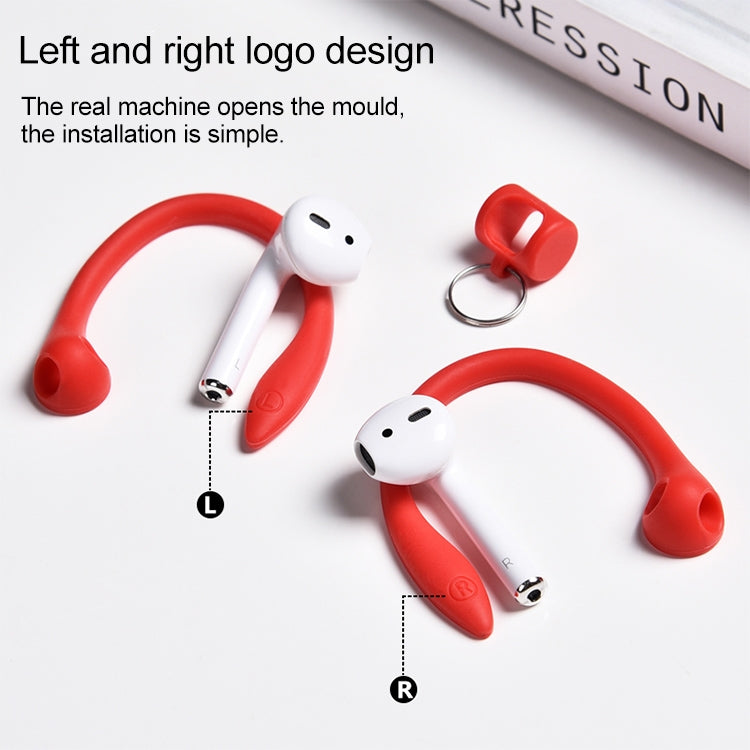 For AirPods 1 / 2 / AirPods Pro / Huawei FreeBuds 3 Wireless Earphones Silicone Anti-lost Lanyard Ear Hook(Red) - Anti-lost & Holder by PMC Jewellery | Online Shopping South Africa | PMC Jewellery