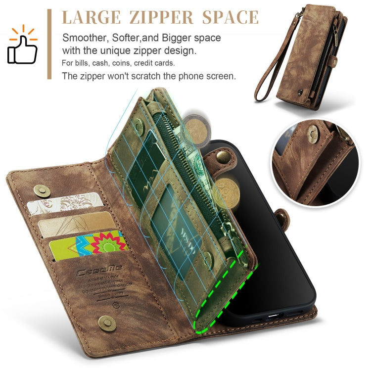For iPhone 12 / 12 Pro CaseMe-008 Detachable Multifunctional Wallet Leather Phone Case (Brown) - free shipping - PMC TechLife - Order now!