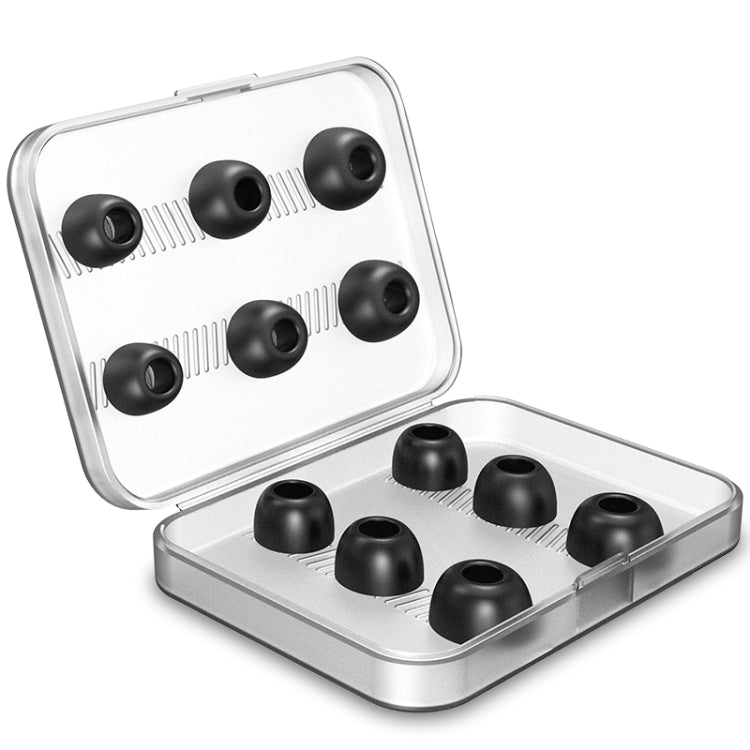 12 PCS Wireless Earphone Replaceable Memory Foam Ear Cap Earplugs for AirPods Pro, with Storage Box(Black) - Anti-dust & Ear Caps by PMC Jewellery | Online Shopping South Africa | PMC Jewellery