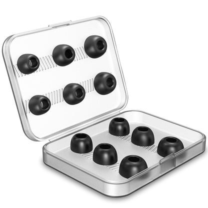 12 PCS Wireless Earphone Replaceable Memory Foam Ear Cap Earplugs for AirPods Pro, with Storage Box(Black) - Anti-dust & Ear Caps by PMC Jewellery | Online Shopping South Africa | PMC Jewellery