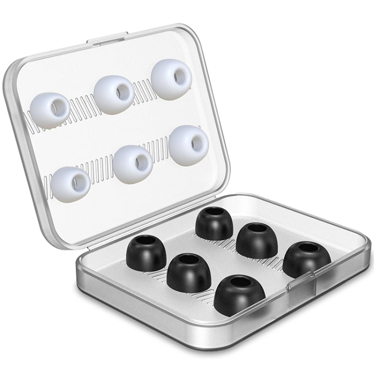 12 PCS Wireless Earphone Replaceable Silicone + Memory Foam Ear Cap Earplugs for AirPods Pro, with Storage Box(White + Black) - Anti-dust & Ear Caps by PMC Jewellery | Online Shopping South Africa | PMC Jewellery