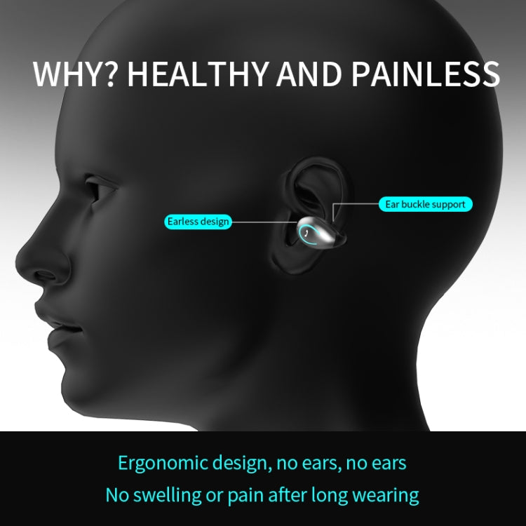 YX08 Ultra-light Ear-hook Wireless V5.0 Bluetooth Earphones Ear Clip Stereo Bluetooth Headset with Mic(Pink) - Bluetooth Earphone by PMC TechLife | Online Shopping South Africa | PMC TechLife